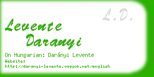 levente daranyi business card