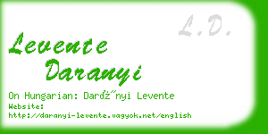 levente daranyi business card